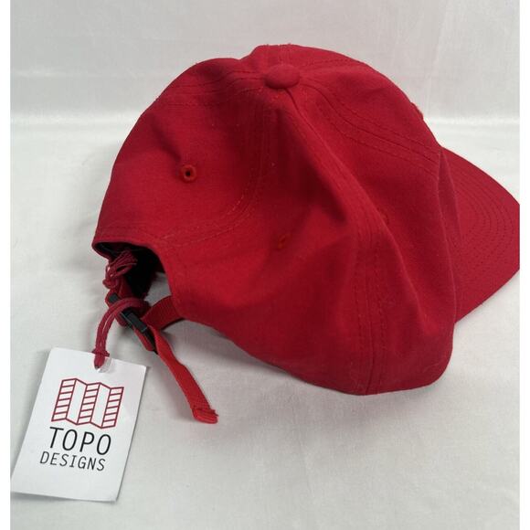 Topo Designs 6-Panel Mini Map Red Hat - Picture 2 of 3